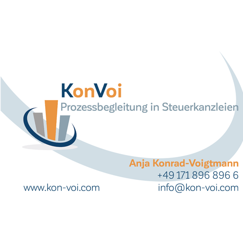 Logo KonVoi-Prozessbegleitung in Steuerkanzleien_Friedewald Grafikdesign